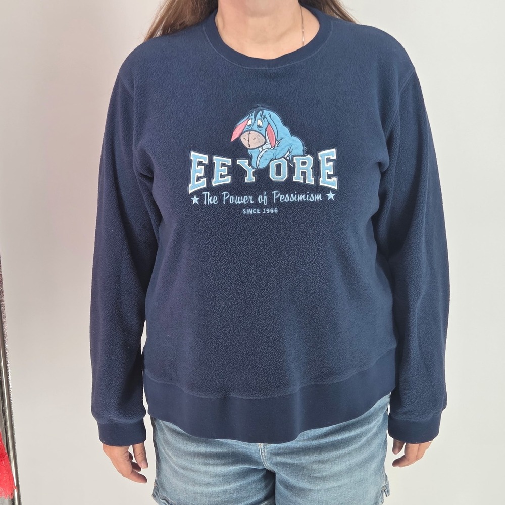 Vintage Disney Store Eeyore Sweatshirt Navy Oversized Vintage Y2K Fit‎ Unisex